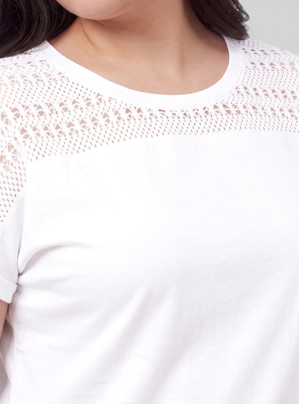 Women Crochet Panel Top
