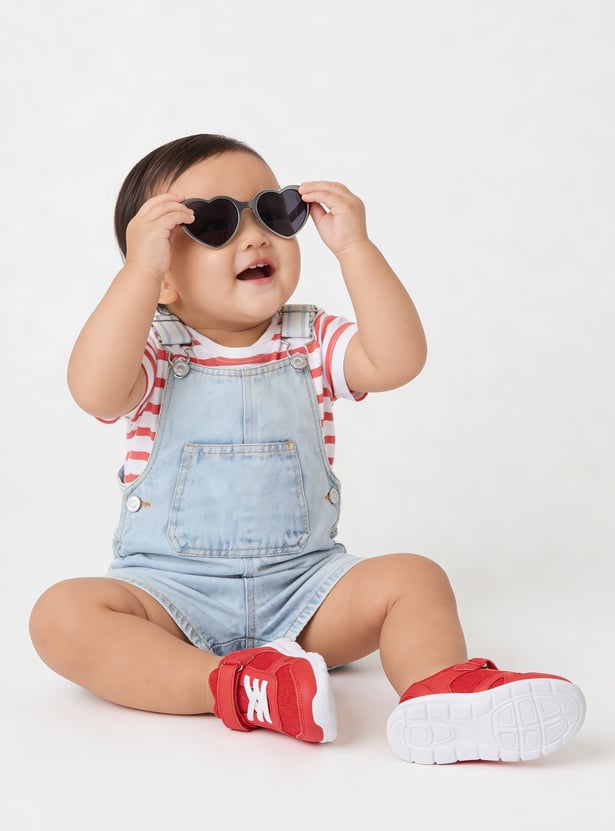 Boys Washed Denim Dungaree with T-shirt