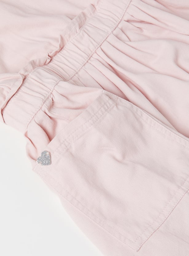 Girls Solid A-line Dress