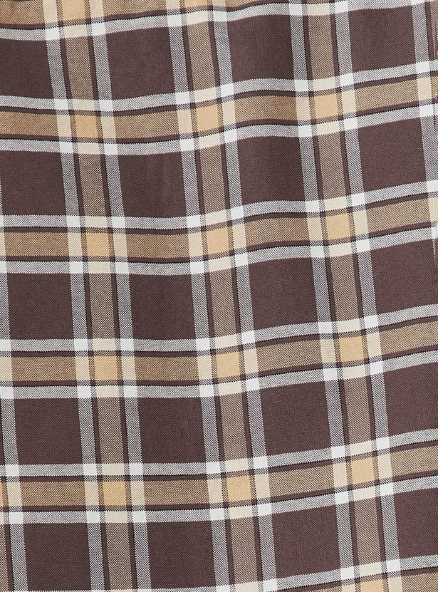 Men Checked Slim Fit Shirt