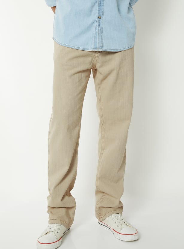 Men Solid Straight Fit Jeans