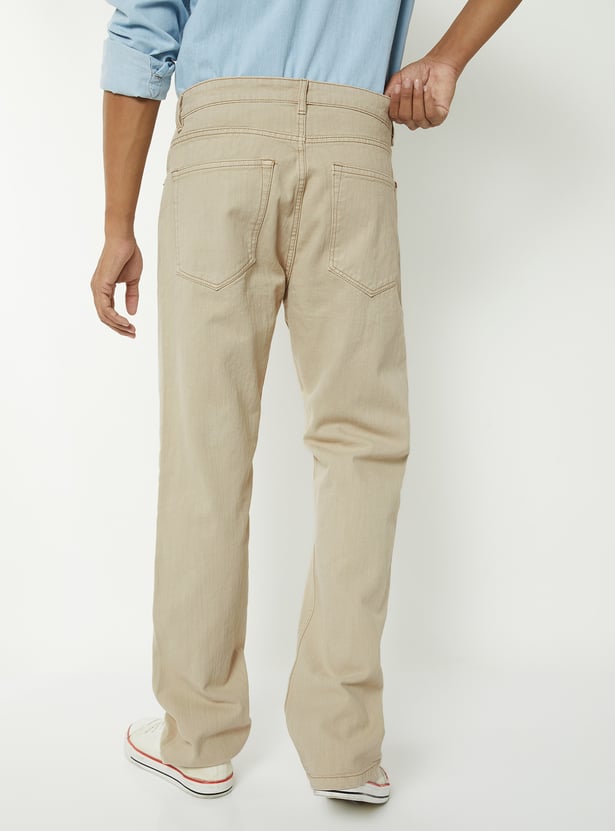 Men Solid Straight Fit Jeans