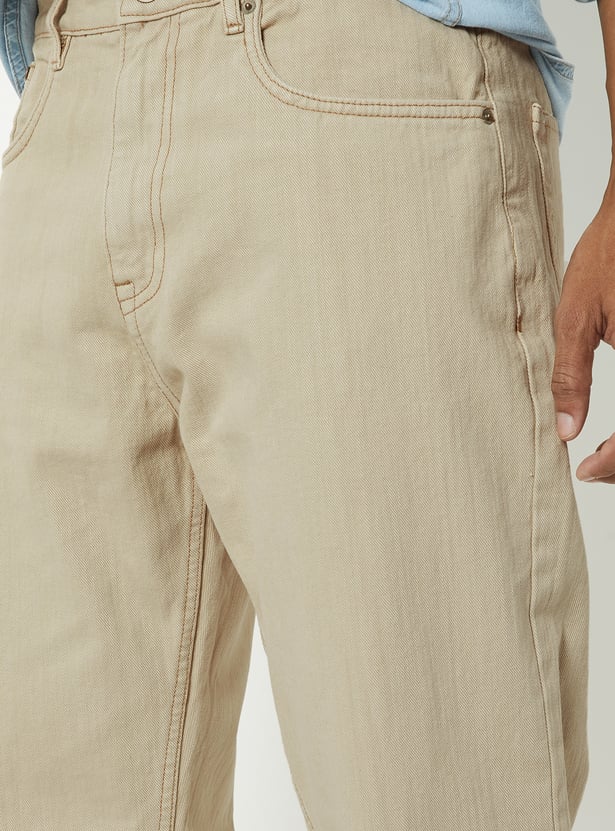 Men Solid Straight Fit Jeans