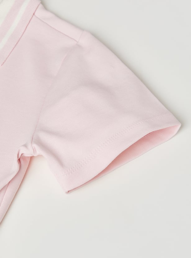 Girls Solid Skater Dress