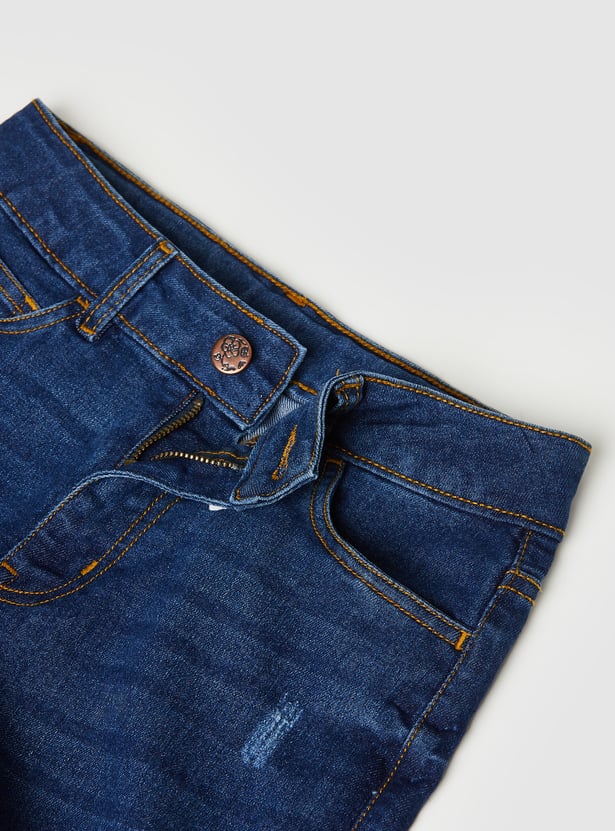 Girls Distressed Denim Shorts