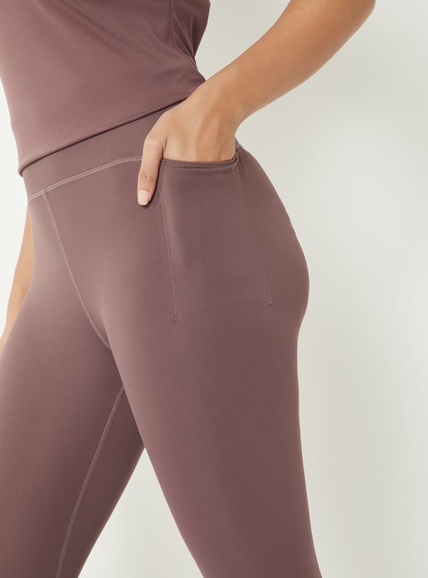 Women Solid Sports Tights