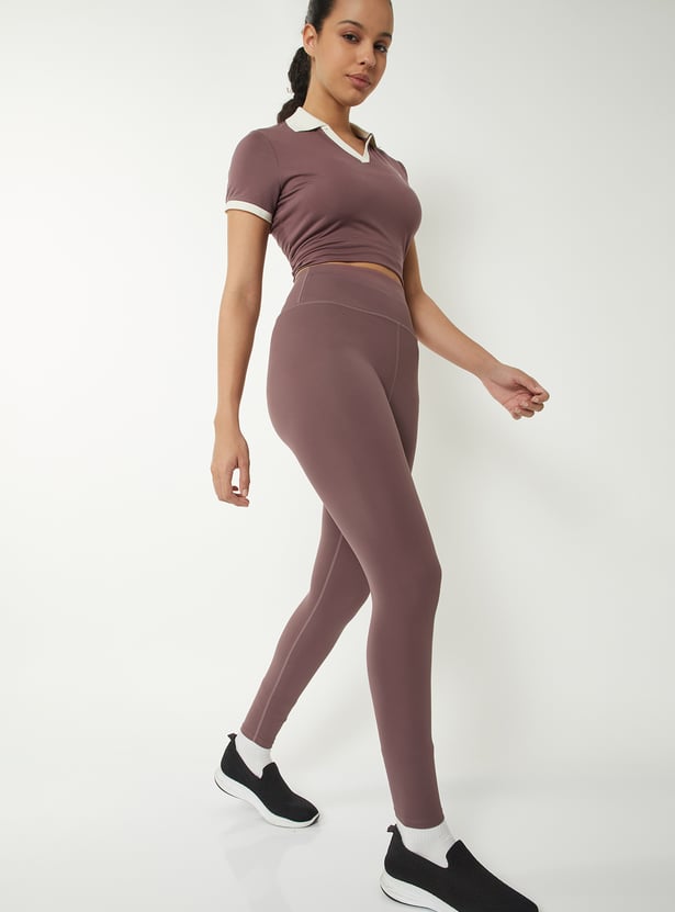 Women Solid Sports Tights