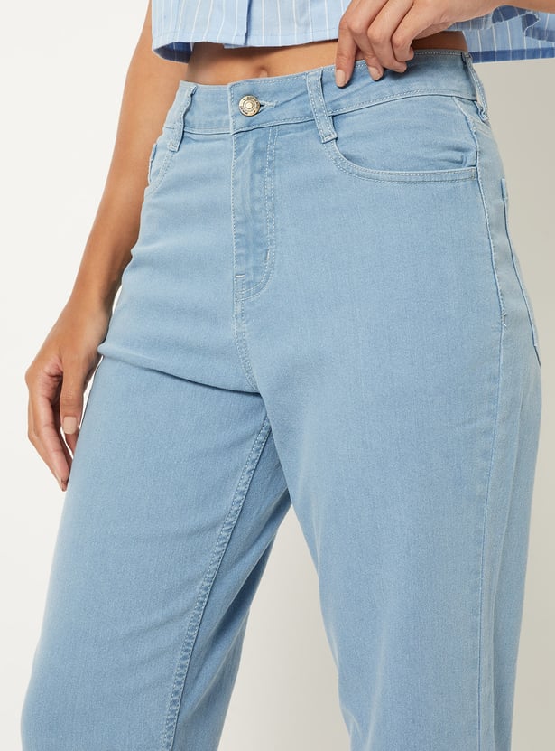 Women Light-Wash Slim Jeans