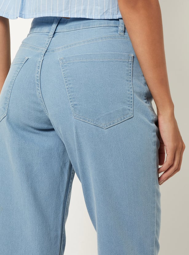 Women Light-Wash Slim Jeans