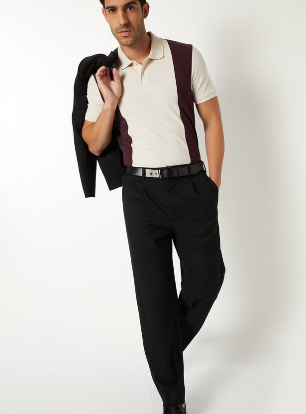 Men Colourblock Polo T-shirt