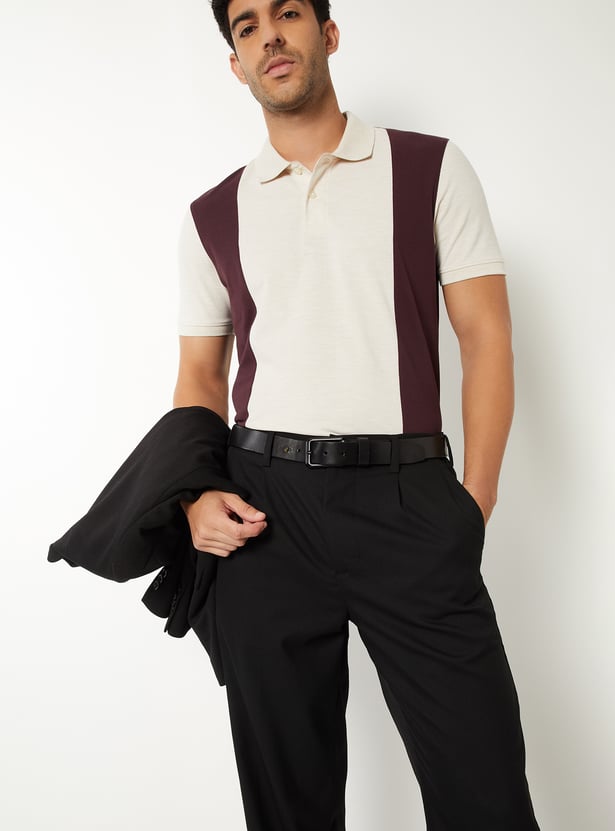 Men Colourblock Polo T-shirt