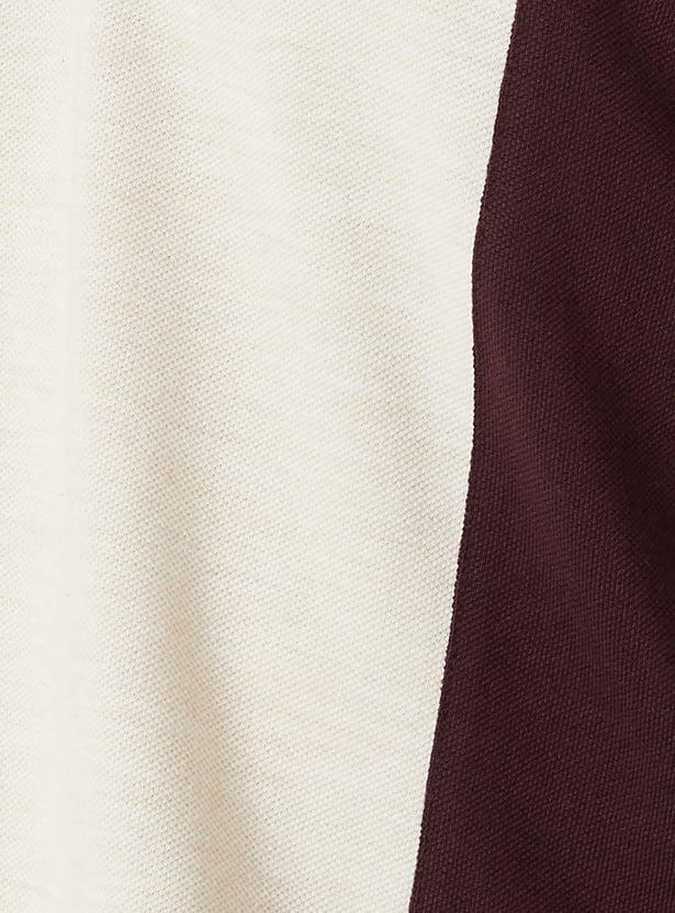 Men Colourblock Polo T-shirt