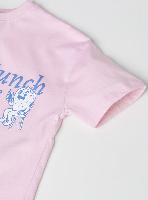 Girls Back Graphic Print T-shirt