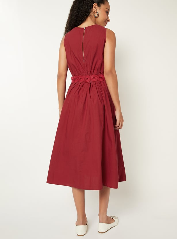 Women Solid A-line Dress
