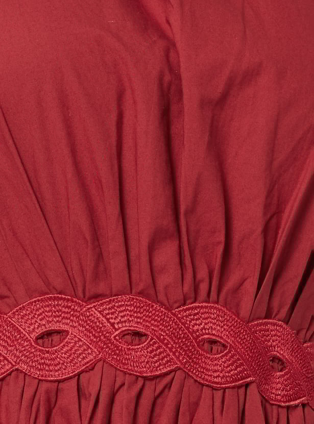 Women Solid A-line Dress