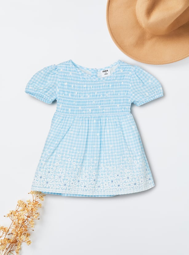 Girls Gingham Checked Top