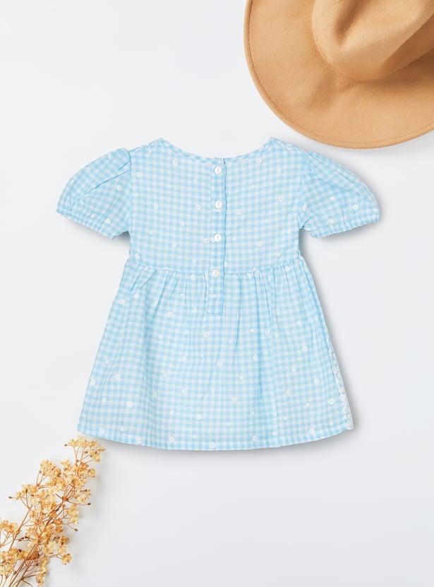 Girls Gingham Checked Top