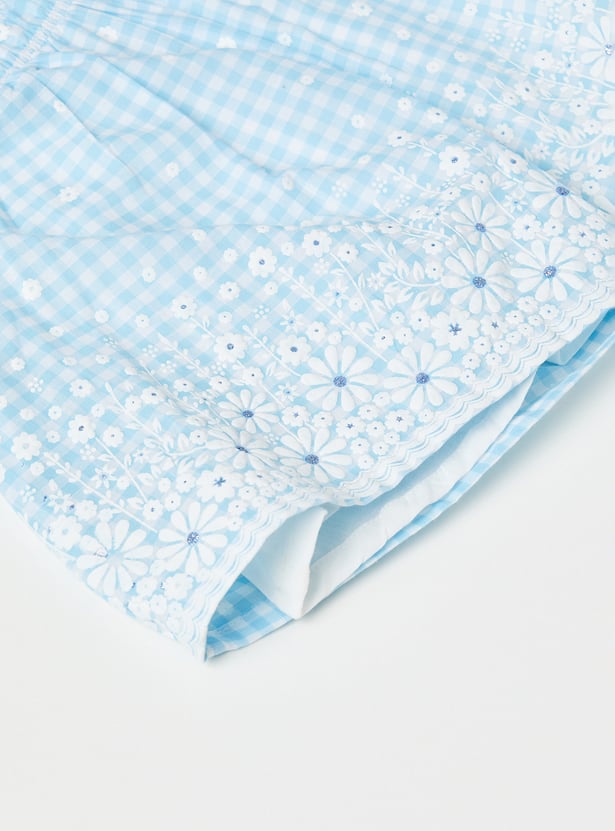 Girls Gingham Checked Top