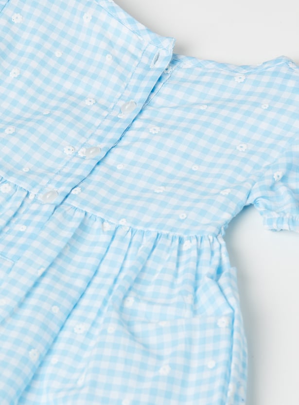 Girls Gingham Checked Top