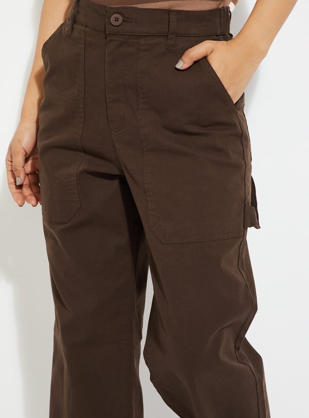 URB_N Women Solid Carpenter Trousers