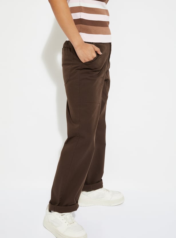 URB_N Women Solid Carpenter Trousers
