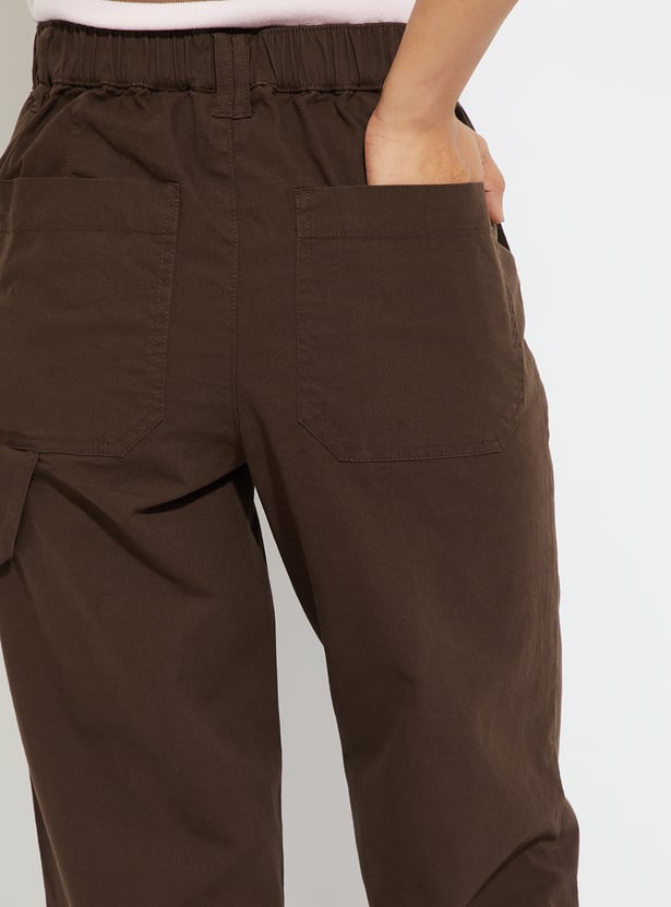 URB_N Women Solid Carpenter Trousers