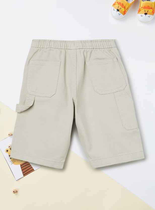 Boys Solid Woven Shorts