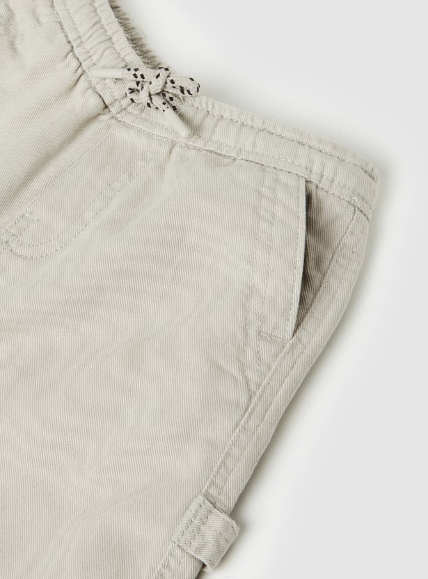 Boys Solid Woven Shorts