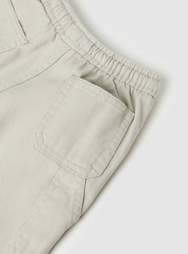 Boys Solid Woven Shorts