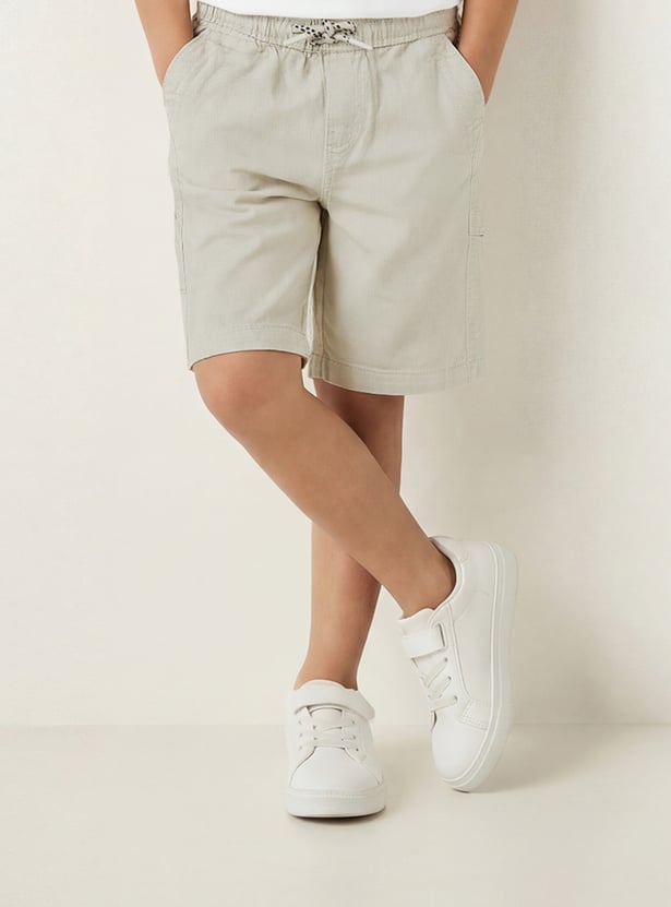 Boys Solid Woven Shorts