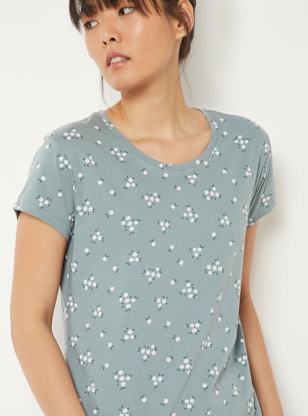 Women Floral Print PJ Set