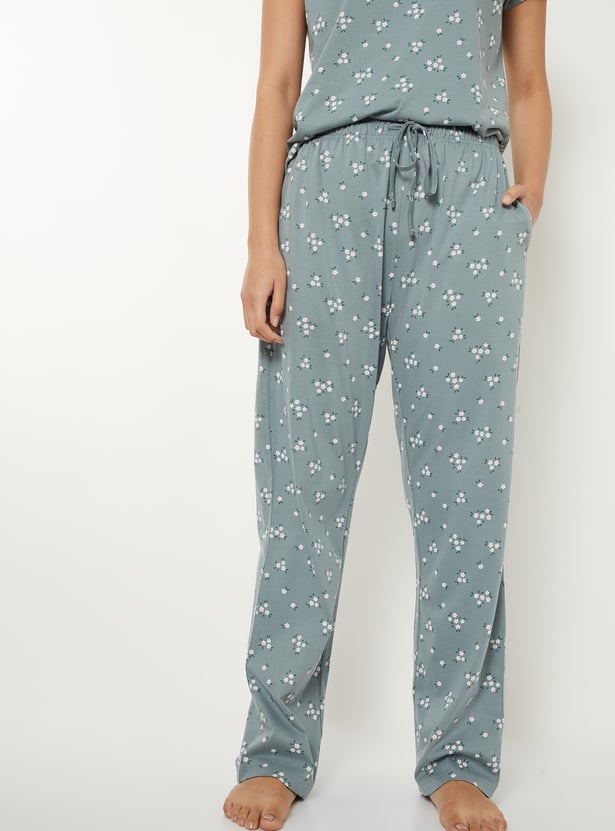 Women Floral Print PJ Set