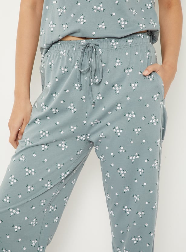 Women Floral Print PJ Set