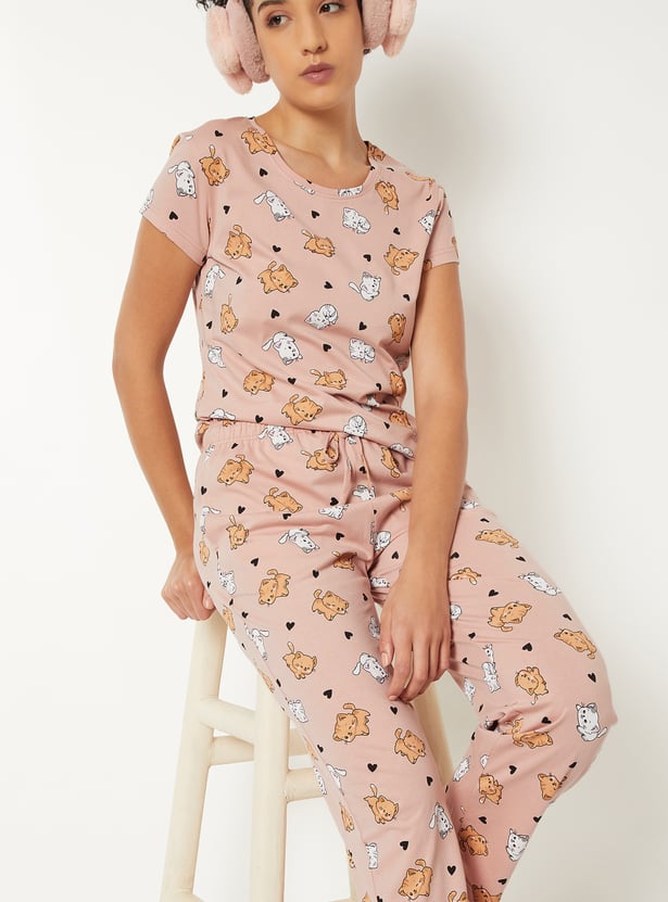 Women Printed PJ Set