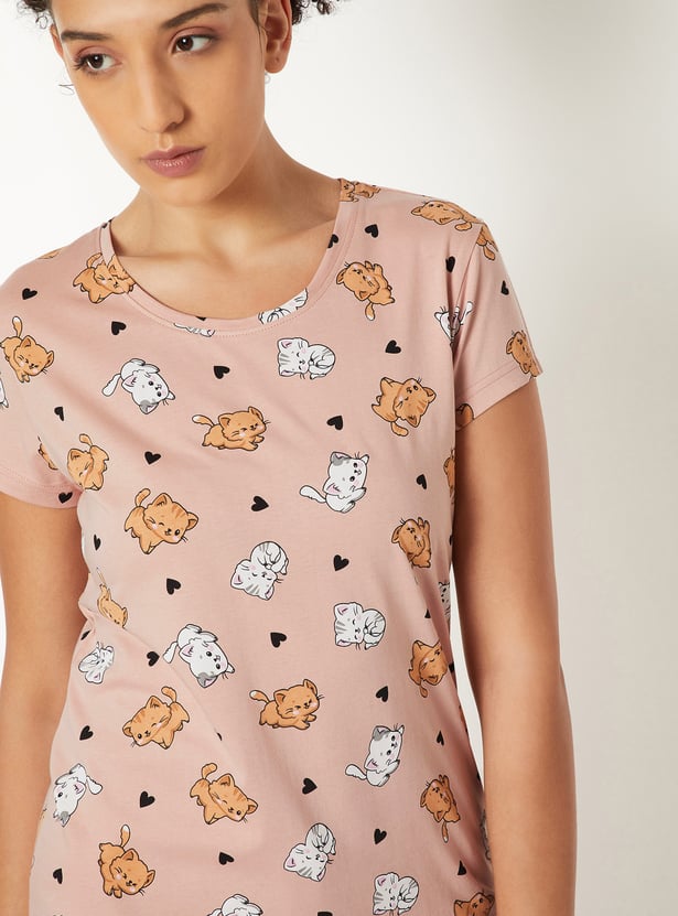 Women Printed PJ Set