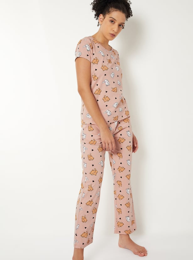 Women Printed PJ Set