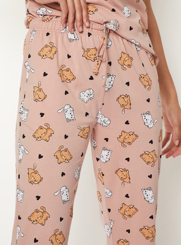 Women Printed PJ Set