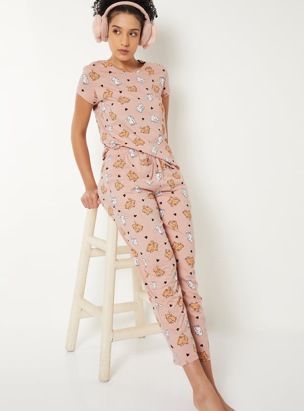 Women Printed PJ Set