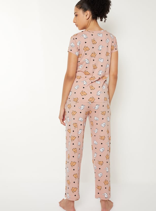 Women Printed PJ Set