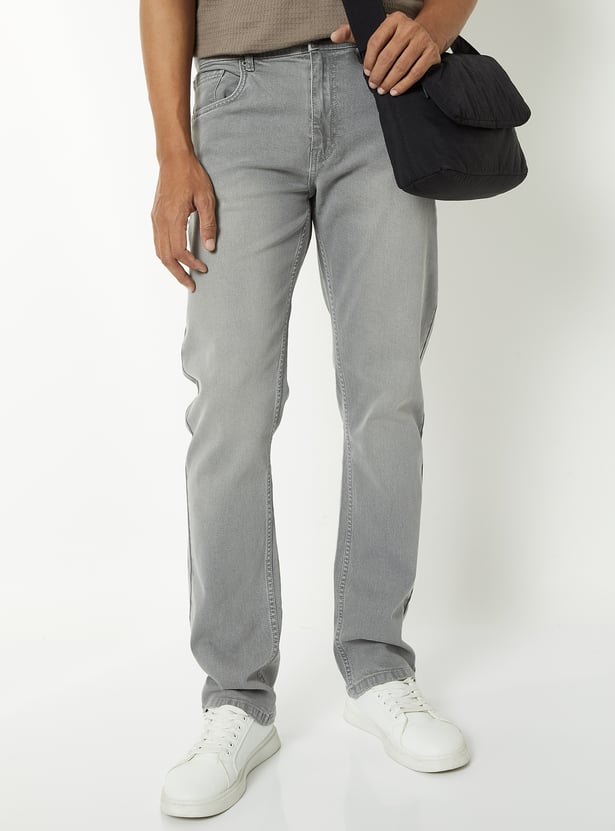 Men Washed Regular Fit Jeans