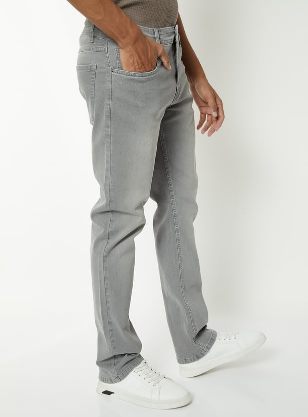 Men Washed Regular Fit Jeans