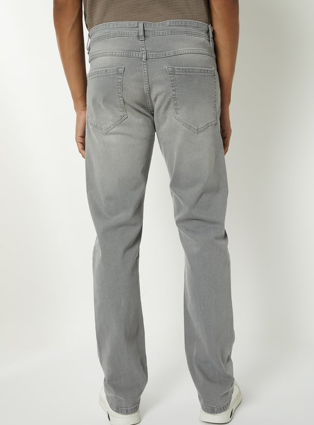 Men Washed Regular Fit Jeans