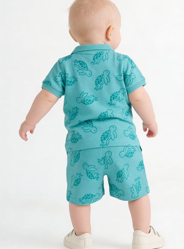 Boys Printed Shorts Set