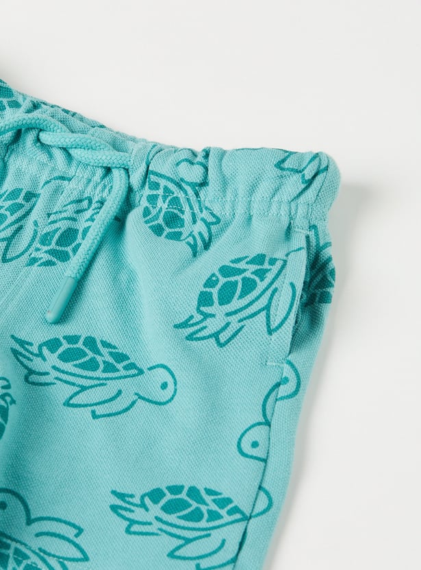 Boys Printed Shorts Set