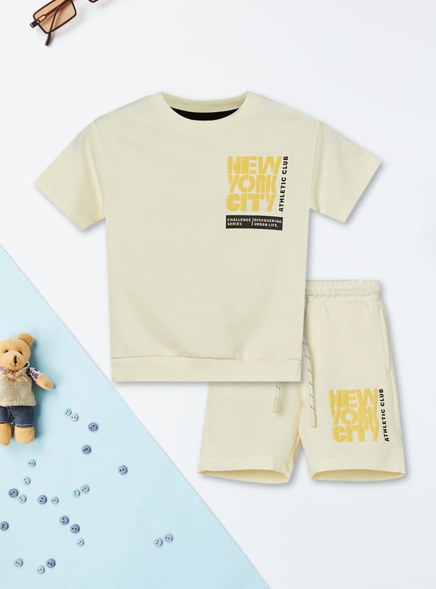 Boys Printed Shorts Set