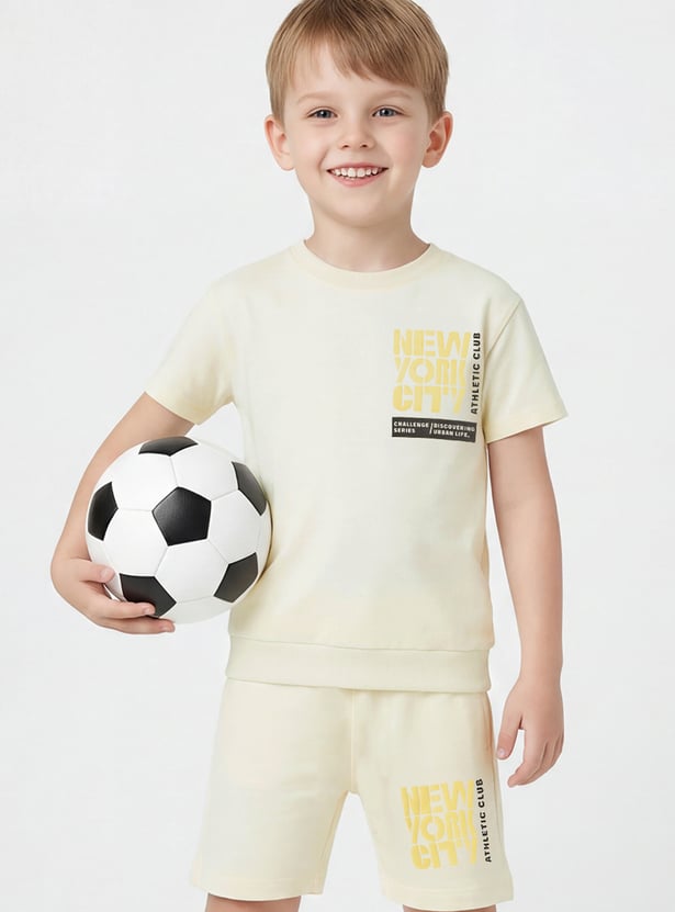 Boys Printed Shorts Set
