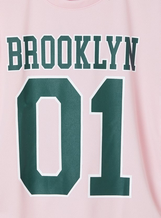 Girls Typographic Print T-shirt