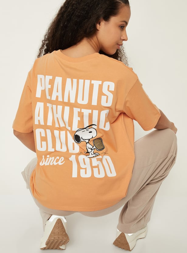 Women Snoopy Oversized Sports T-shirt