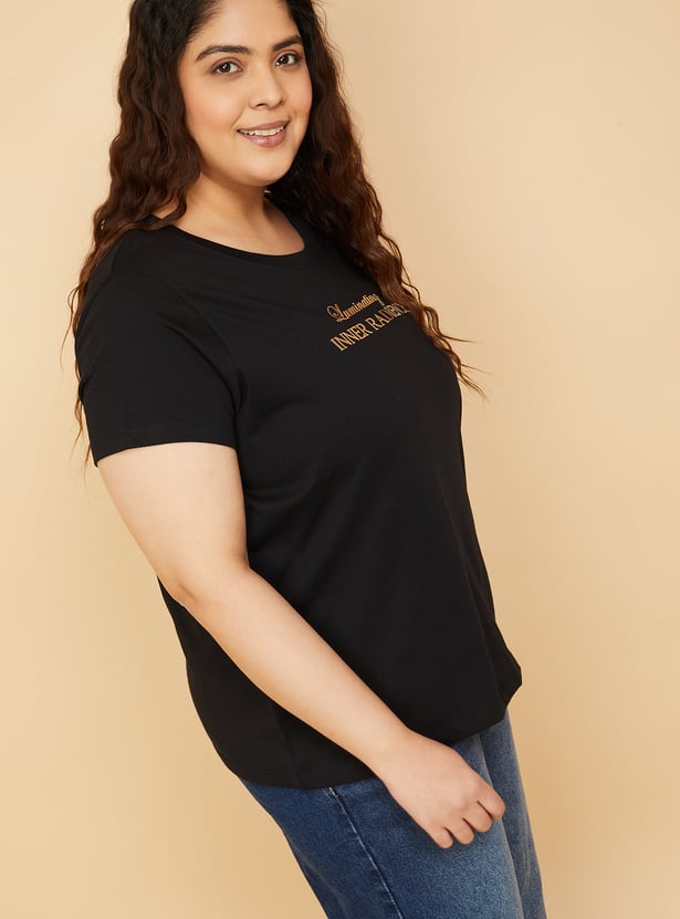 Women Typographic Print T-shirt