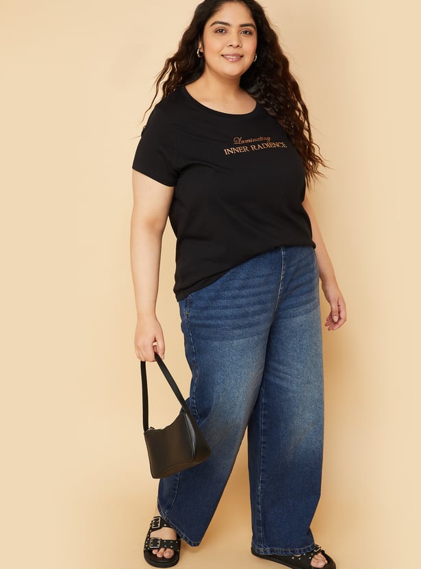 Women Typographic Print T-shirt